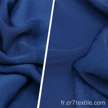 Tissus en mousseline de soie en polyester teint polaire bleu marine